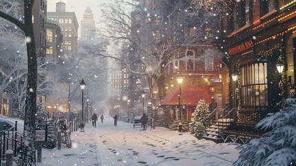 winter snowy city