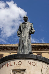 Monument to Blessed Giuseppe Dusmet in memory of archbishop who helped the poor, Catania, Sicily,...