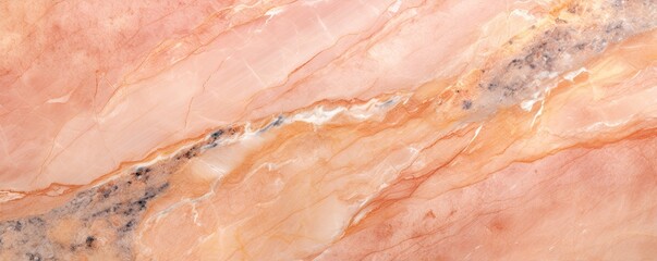 Abstract peach fuzz marbleized stone marble granite texture background panorama banner marbled, seamless pattern