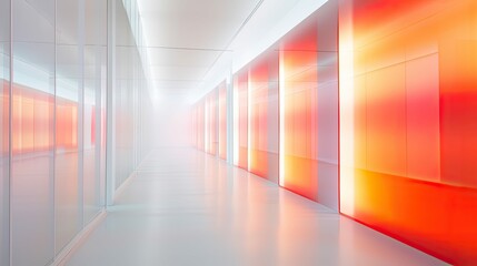 modern hallway blurred room