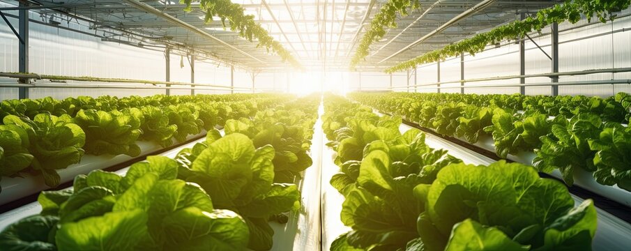 Summer garden, the technology of agriculture thrived as green leafy vegetables flourished, providing nutritious organic nutrition and embracing the eco-friendly principles of nature