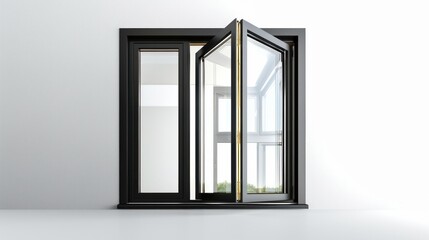 A modern home window featuring a realistic angle cut-off design