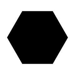A black Hexagone icon