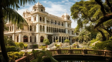 Fototapeta na wymiar estate view mansion building