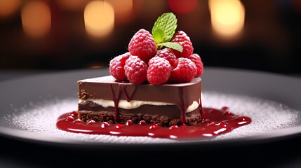 Raspberry chocolate cheesecake ,Chocolate cheesecake with berry sauce,Cheesecake with raspberries...
