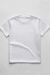 white color t-shirt lying on a white background