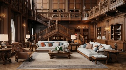 rustic wooden interior room