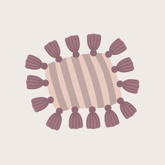 Boho pillow with tassels