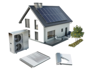 The concept of a modern smart home.