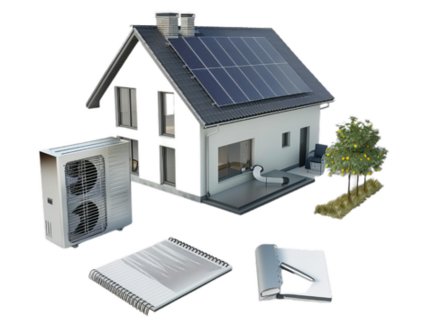 The concept of a modern smart home.