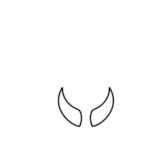 Obraz na płótnie Canvas Animal horns line icon