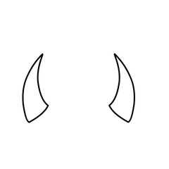 Animal horns line icon