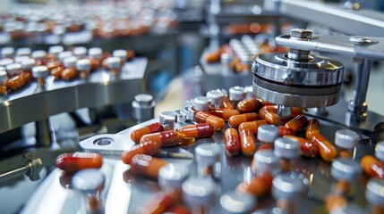 Pills on Automated Capsule Filling Machine