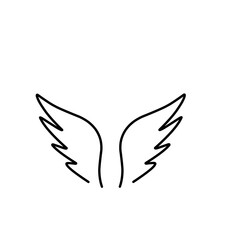 angel wings vector 