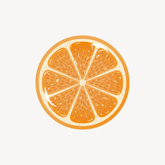 Orange Fruit Slice Flat Design