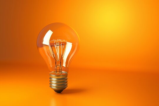 a light bulb on a yellow background