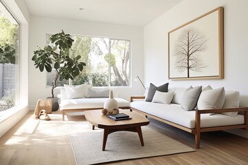 Minimalist Home: Clean and Functional Furniture Design showcashing Chic Textiles