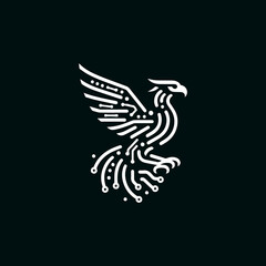 Bird Technology Logo Vector illustration