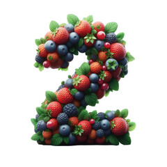 Obraz premium Isolated 3D Number on a Clear PNG Canvas Generative AI