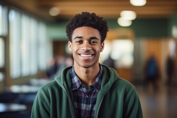 Portrait of a smiling male high school student