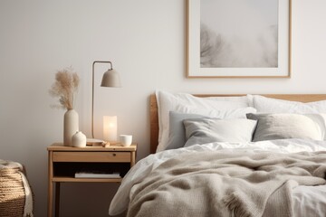 Minimalist Bedroom Interior Design with Large Wall Art and Natural Light