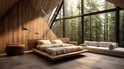 cozy wood interior room