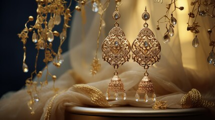 gold decoration jewelry background
