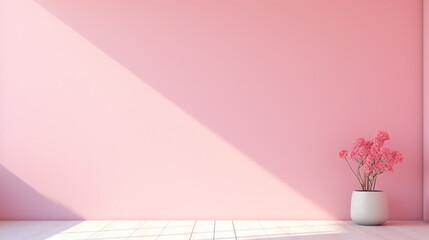 A clear pastel pink wall, radiating a sense of softness and purity in HD clarity. - obrazy, fototapety, plakaty