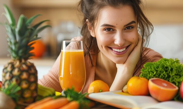 A woman is thinking to start her healthy nutritional journey