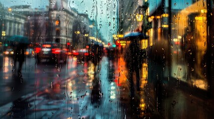 wet abstract rain