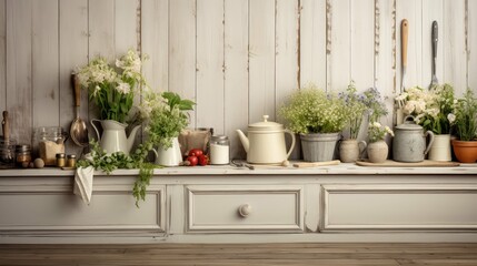 interior plank kitchen background