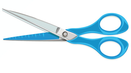 Open scissor in white background icon isolated on wh