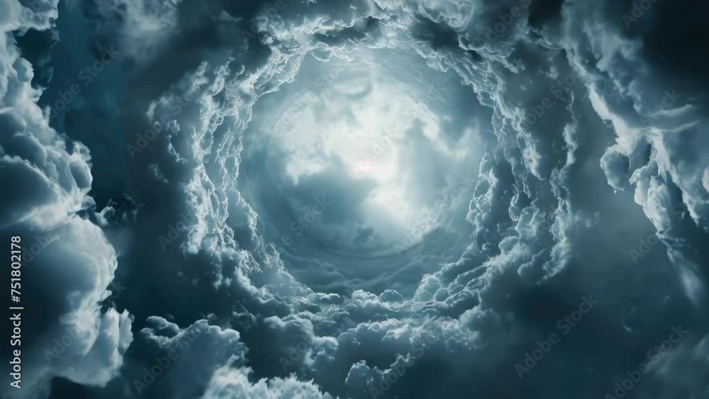 Aufkleber A spiral shape in the middle of a cloudy sky. Suitable for abstract concepts.