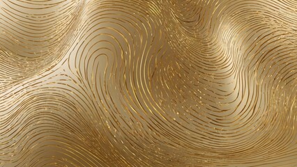 Elevate your design with opulence using this gold abstract background featuring a modern wavy line pattern inspired by guilloche curves, presented in monochrome colors. This premium stripe texture is 
