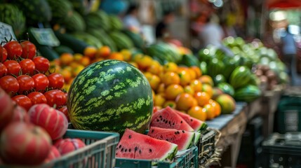 ripe farmers market watermelon