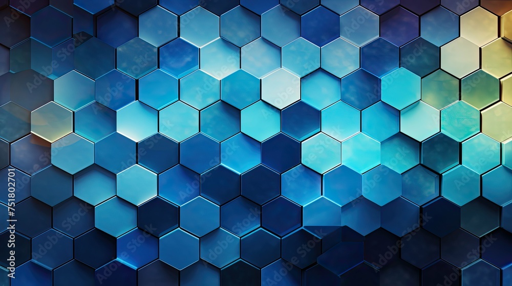 Wall mural design illustration hexagon background