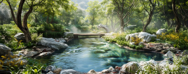 hot springs in a forest area relaxation and relaxation for body and soul