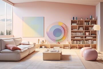 Wirelessly Musical: Smart Pastel Furniture with Relaxing Sofa Armrest Gadgets