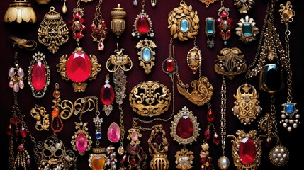 elegant vintage jewelry background
