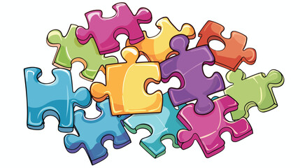 Puzzle pieces icon image vector illustration design