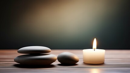 Fototapeta na wymiar calm candle zen background