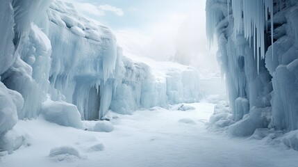 Fototapeta na wymiar winter ice landscape background