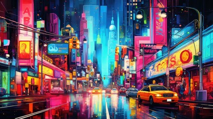 Obraz premium electric vibrant neon background