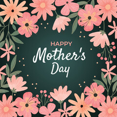 Fototapeta na wymiar floral mother s day design vector illustration