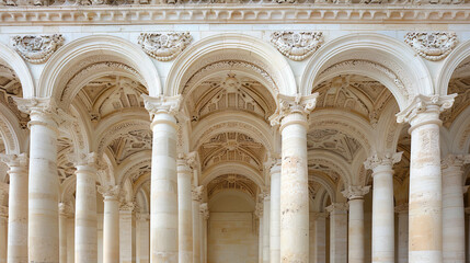 Gothic arches with sharp peaks and exquisite stone patterns, creating the impression of lightness