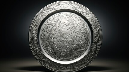 metallic plate silver background