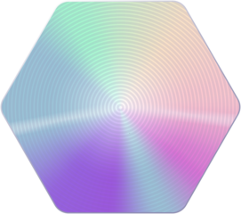 Holographic hexagon sticker