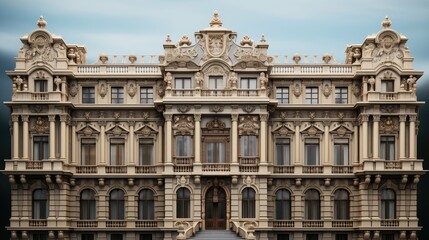 Fototapeta na wymiar opulent facade mansion building