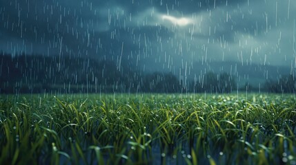 crops rain field © vectorwin
