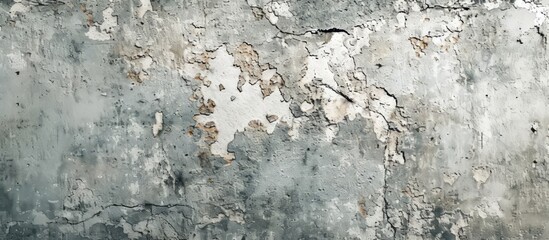 Obraz premium Abandoned urban wall with aged peeling paint, abstract grunge texture concept
